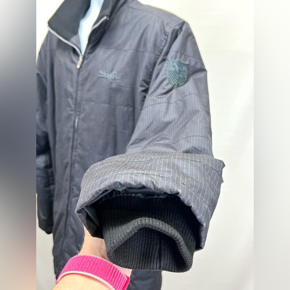 QUIKSILVER Men's Black Puffer Jacket with Stand-Up Collar size L - Picture 6 of 15